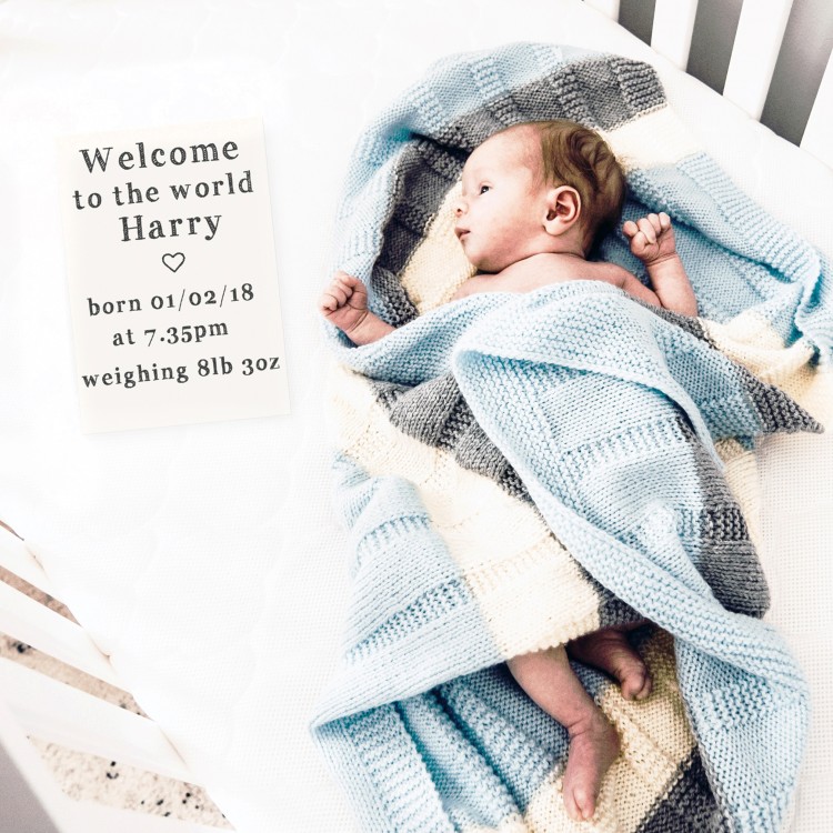 Personalised Baby Milestone Cards- Design 1